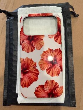 Burga Red Floral Phone Case - Red on White